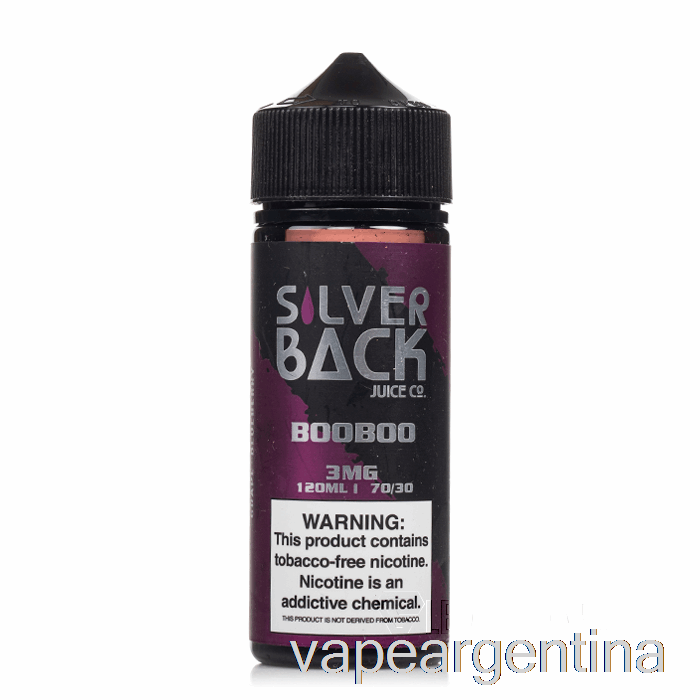 Booboo - Jugo De Espalda Plateada Co. - 120ml 0mg Vape Descartable